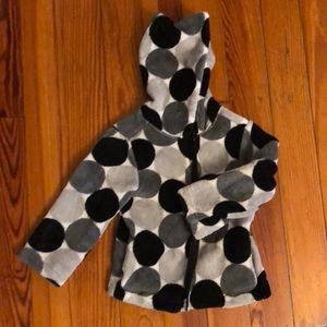 Hanna Andersson polka dot fleece hoodie